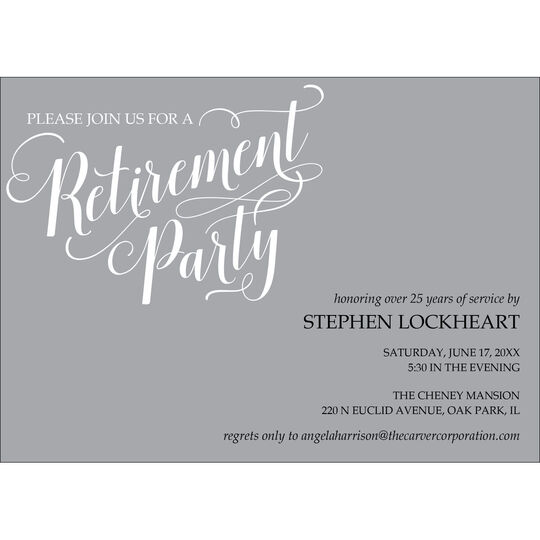 Retirement Party Invitations